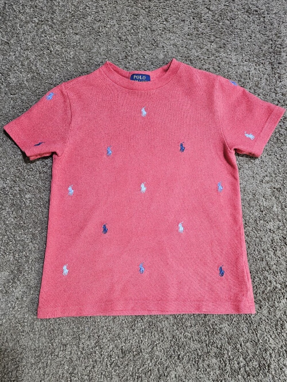 POLO PONY COTTON MESH T-SHIRT KIDS SIZE 6